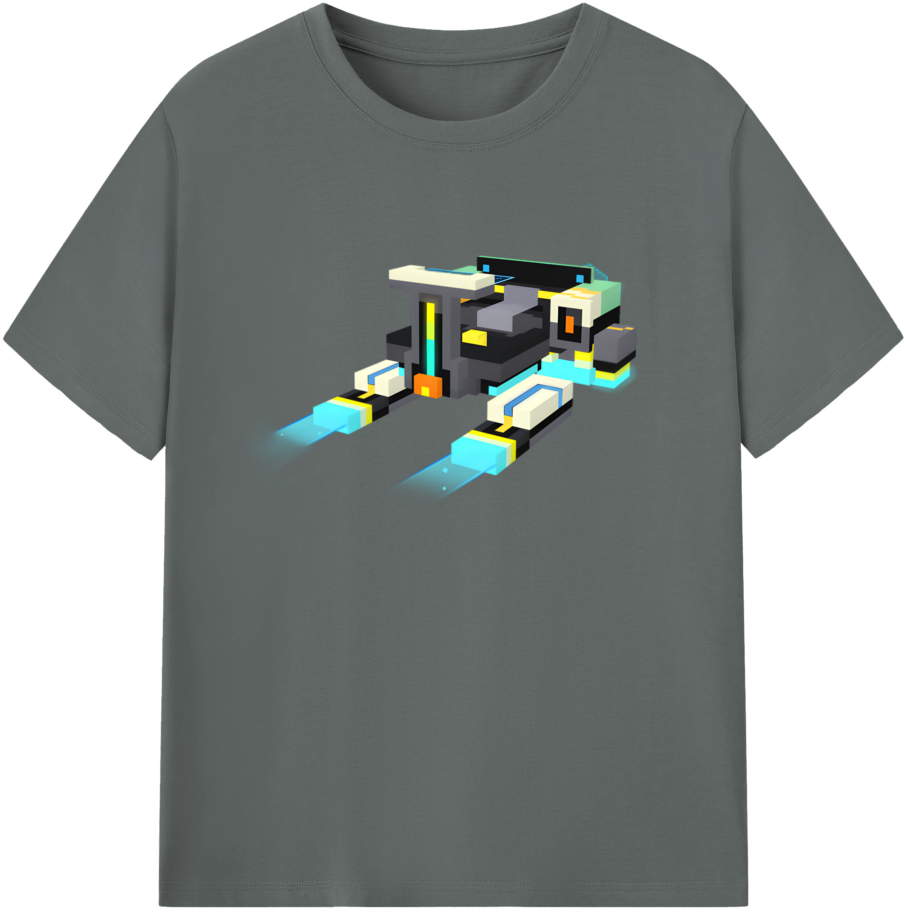 （画像用） マインクラフト ブロックの世界 Minecraft MC Block world 綿100％ メンズ半袖Tシャツ｜肌触りやわらか＆通気性